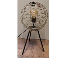 Vloerlamp, dermott, metaal, goud, b 28 cm, h 55 cm