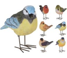 vogel metalen poten 10cm, meerdere variaties