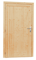 Vuren enkele dichte deur extra breed inclusief kozijn, rechtsdraaiend, 112 x 201 cm, onbehandeld. - afbeelding 1