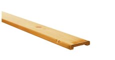Vuren geschaafde afdeklat met sponning (6,2 cm) 1,9 x 9,6 x 181,5 cm t.b.v. recht en toogscherm, gro