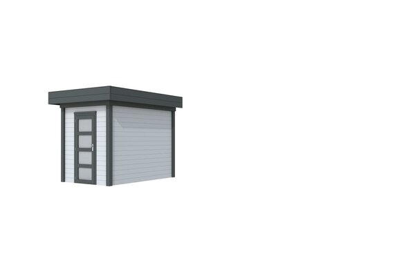 Vuren Topvision Kiekendief, 200 x 300 cm, wanden lichtgrijs en basis antraciet.