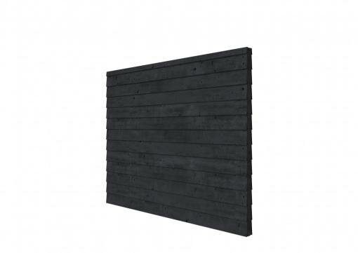 Vuren wandpakket t.b.v. dubbelzijdige wand Comfort/DHZ 278,5x224 cm, zwart geïmpregneerd.