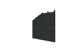 Vuren wandpakket t.b.v. dubbelzijdige zijwand kapschuur Comfort, zwart geïmpregneerd.