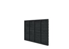 Vuren wandpakket t.b.v. enkelzijdige wand kapschuur Comfort 229x162 cm, zwart geïmpregneerd.