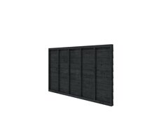 Vuren wandpakket t.b.v. enkelzijdige wand kapschuur Comfort 278,5x162 cm, zwart geïmpregneerd.