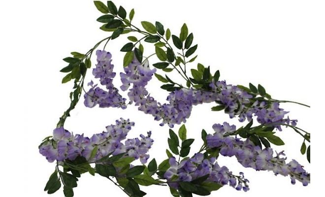 wisteria spray 7 hanging purple,per stuk, kunstplant