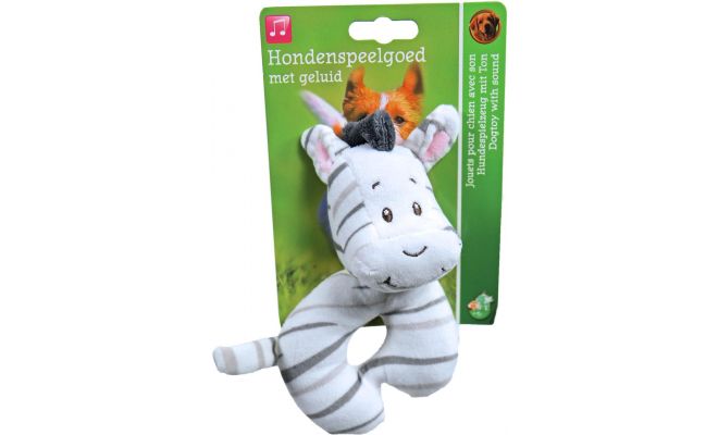 Zebra pluche l13cm met piep