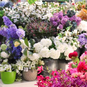 Zijden bloemen en planten