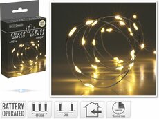 zilverdraad 100led warm wit - afbeelding 2