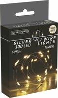 zilverdraad 100led warm wit - afbeelding 1