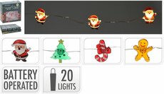 zilverdraad verlichting met deco ww - afbeelding 2