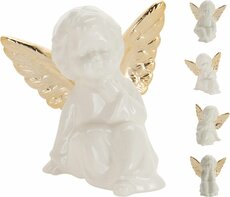 zittende engel 9 x 8 x 9 cm design - afbeelding 2