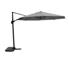 Zweef parasol rond 350 cm grijs, fiji