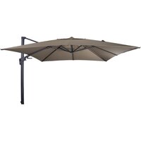 zweefparasol kantelbaar, 3x3 meter, taupe, fiji 2 - afbeelding 2