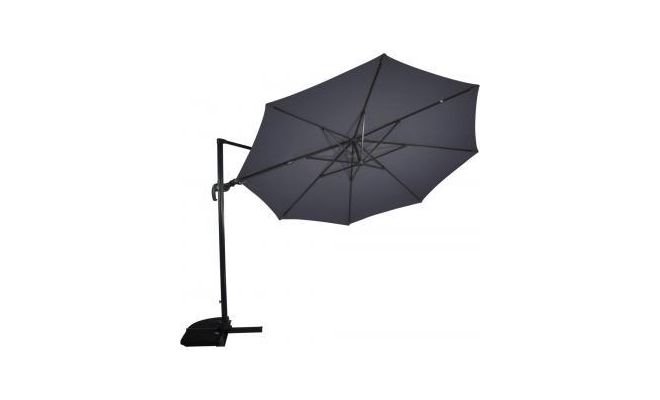 Zweefparasol virfgoflex kantelbaar grijs dsn 350 cm - afbeelding 1