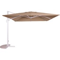 Zweefparasol virgo sand 300x300 cm, wit frame